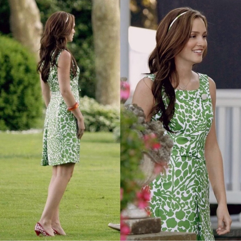 Milly Size 4 Lime Green Silk Empire Waist Mini Dress - Picture 3 of 12